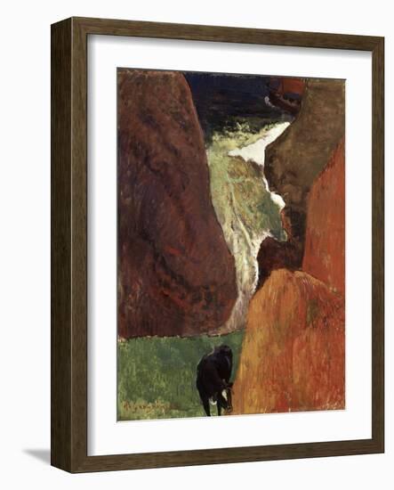 Au Dessus du Gouffre-Paul Gauguin-Framed Giclee Print