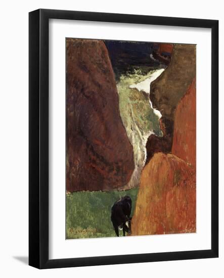 Au Dessus du Gouffre-Paul Gauguin-Framed Giclee Print