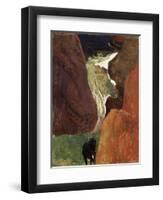 Au Dessus du Gouffre-Paul Gauguin-Framed Premium Giclee Print