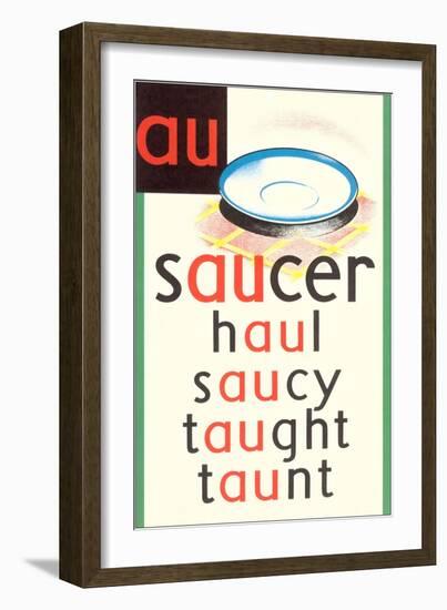 AU in Saucer-null-Framed Art Print