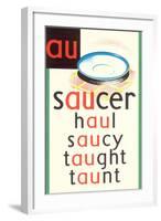 AU in Saucer-null-Framed Art Print