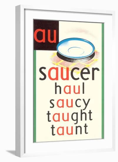 AU in Saucer-null-Framed Art Print
