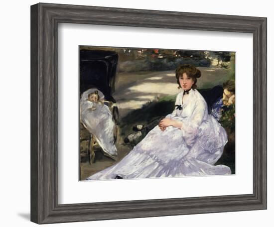 Au Jardin, 1870-Edouard Manet-Framed Giclee Print