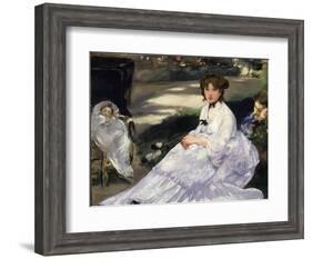 Au Jardin, 1870-Edouard Manet-Framed Giclee Print