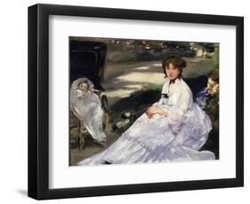 Au Jardin, 1870-Edouard Manet-Framed Giclee Print