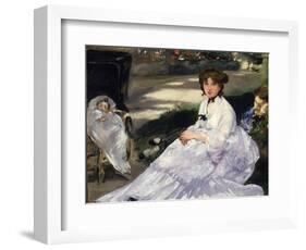 Au Jardin, 1870-Edouard Manet-Framed Giclee Print