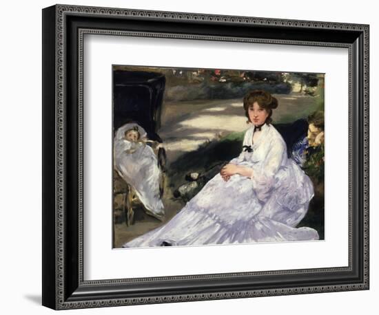 Au Jardin, 1870-Edouard Manet-Framed Giclee Print