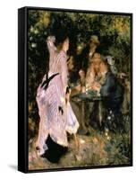 Au Jardin Du Moulin-Pierre-Auguste Renoir-Framed Stretched Canvas