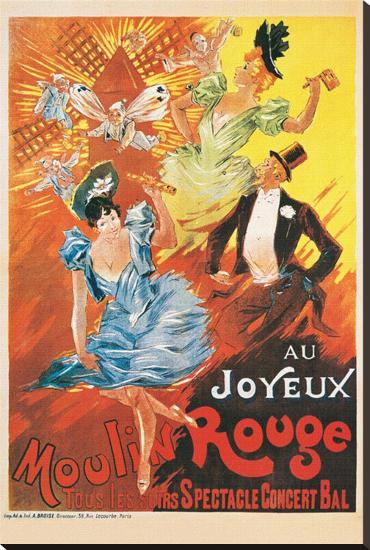 Au Joyeux Moulin Rouge-null-Stretched Canvas