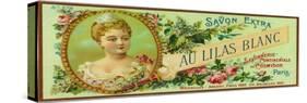 Au Lilas Blanc Soap Label - Paris, France-Lantern Press-Stretched Canvas