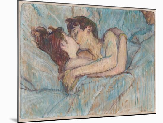 Au Lit: Le Baiser, 1892 (Peinture À L’Essence on Board)-Henri de Toulouse-Lautrec-Mounted Giclee Print