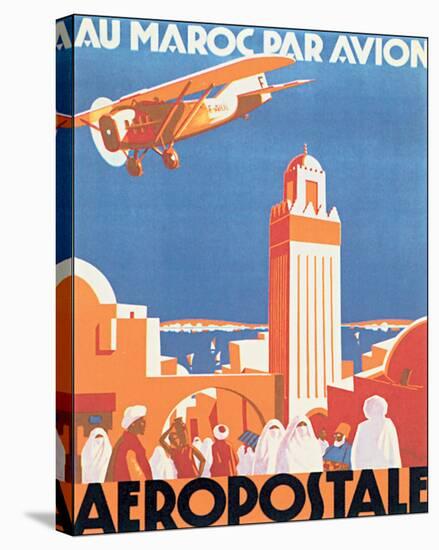 Au Maroc Par Avion, Aeropostale-null-Stretched Canvas