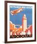 Au Maroc Par Avion, Aeropostale-null-Framed Art Print