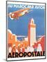 Au Maroc Par Avion, Aeropostale-null-Mounted Art Print