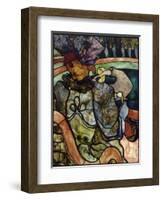 "Au nouveau cirque, Papa Chrysanthème"-Henri de Toulouse-Lautrec-Framed Giclee Print