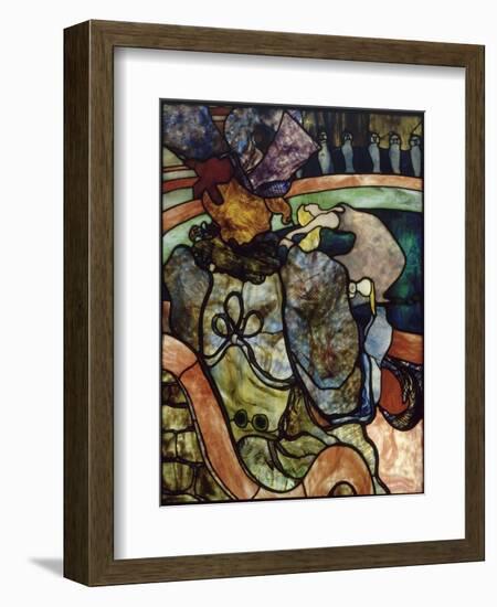 "Au nouveau cirque, Papa Chrysanthème"-Henri de Toulouse-Lautrec-Framed Giclee Print