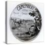 'Au Pays De Georges Sand' Camembert Label-null-Stretched Canvas