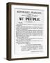 Au Peuple, from French Political Posters of the Paris Commune, May 1871-null-Framed Giclee Print