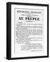 Au Peuple, from French Political Posters of the Paris Commune, May 1871-null-Framed Giclee Print