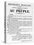 Au Peuple, from French Political Posters of the Paris Commune, May 1871-null-Stretched Canvas