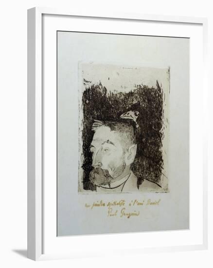 Au Poete Synthetiste, Portrait of Stephame Mallarme-Paul Gauguin-Framed Giclee Print