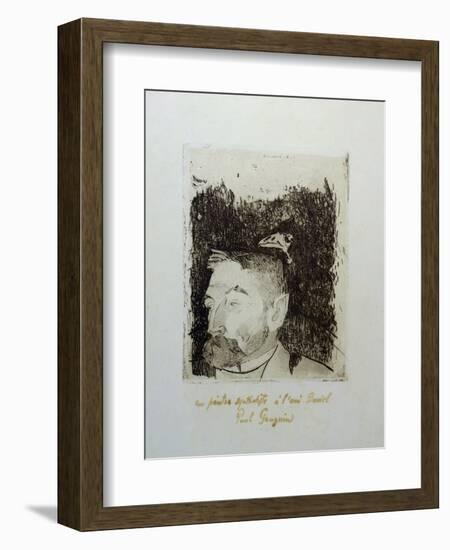 Au Poete Synthetiste, Portrait of Stephame Mallarme-Paul Gauguin-Framed Giclee Print