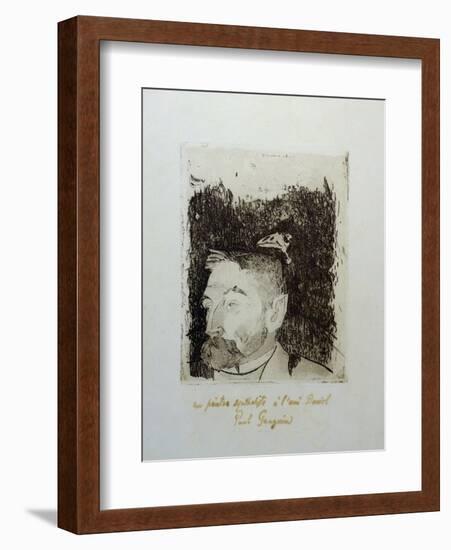 Au Poete Synthetiste, Portrait of Stephame Mallarme-Paul Gauguin-Framed Giclee Print
