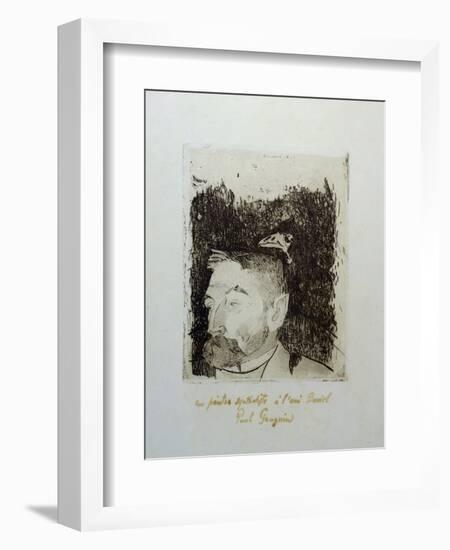 Au Poete Synthetiste, Portrait of Stephame Mallarme-Paul Gauguin-Framed Giclee Print