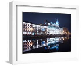 Au Pont Rouge Department Store at night, St. Petersburg, Leningrad Oblast, Russia-Ben Pipe-Framed Photographic Print