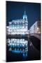 Au Pont Rouge Department Store at night, St. Petersburg, Leningrad Oblast, Russia-Ben Pipe-Mounted Photographic Print