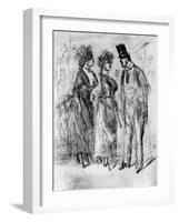 Au Promenoir, 19th Century-Constantin Guys-Framed Giclee Print