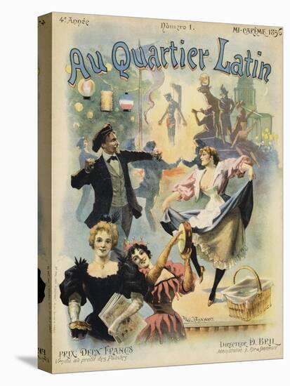 Au Quarter Latin Poster-Paul Merwart-Stretched Canvas