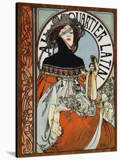 Au Quartier Latin, 1898-Alphonse Mucha-Stretched Canvas