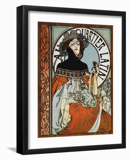 Au Quartier Latin, 1898-Alphonse Mucha-Framed Giclee Print