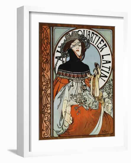 Au Quartier Latin, 1898-Alphonse Mucha-Framed Giclee Print