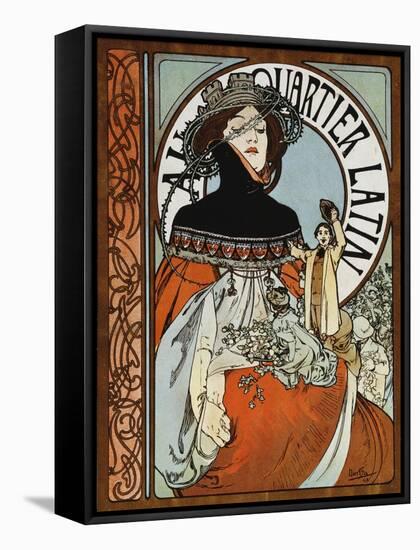 Au Quartier Latin, 1898-Alphonse Mucha-Framed Stretched Canvas