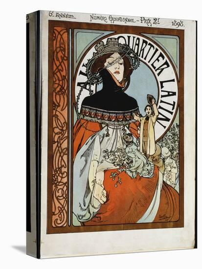 Au Quartier Latin, Printed by Paul Dupont, 1898-Alphonse Mucha-Stretched Canvas