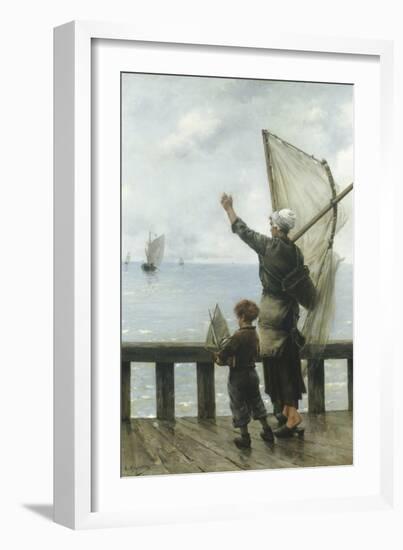 Au Revoir-Georges Jean Marie Haquette-Framed Giclee Print