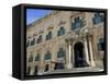 Auberge De Castille One of Valletta's Most Magnificent Buildings, Valletta, Malta, Mediterranean, E-Simon Montgomery-Framed Stretched Canvas