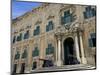 Auberge De Castille One of Valletta's Most Magnificent Buildings, Valletta, Malta, Mediterranean, E-Simon Montgomery-Mounted Photographic Print