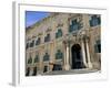 Auberge De Castille One of Valletta's Most Magnificent Buildings, Valletta, Malta, Mediterranean, E-Simon Montgomery-Framed Photographic Print