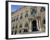 Auberge De Castille One of Valletta's Most Magnificent Buildings, Valletta, Malta, Mediterranean, E-Simon Montgomery-Framed Photographic Print