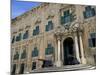 Auberge De Castille One of Valletta's Most Magnificent Buildings, Valletta, Malta, Mediterranean, E-Simon Montgomery-Mounted Photographic Print