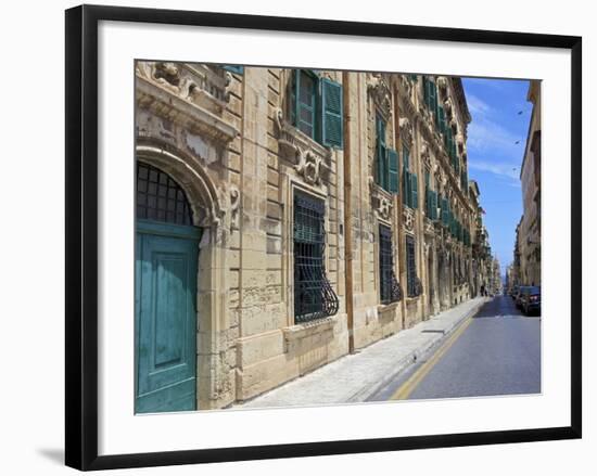 Auberge De Castille One of Valletta's Most Magnificent Buildings, Valletta, Malta, Mediterranean, E-Simon Montgomery-Framed Photographic Print