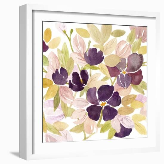 Aubergine Blossom 2-Edith Lentz-Framed Art Print