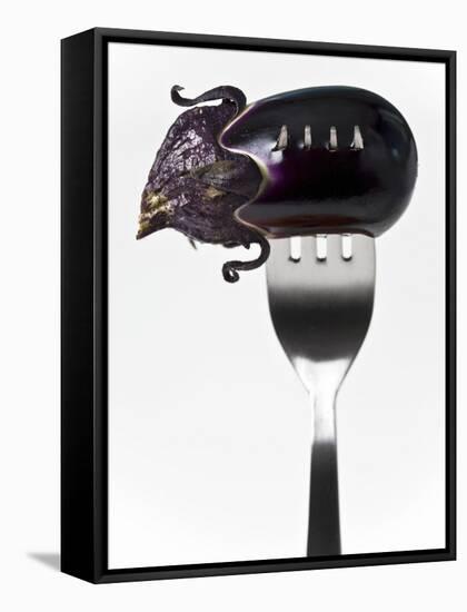 Aubergine on Fork-Martina Schindler-Framed Stretched Canvas