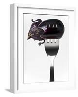 Aubergine on Fork-Martina Schindler-Framed Photographic Print