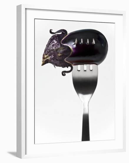 Aubergine on Fork-Martina Schindler-Framed Photographic Print