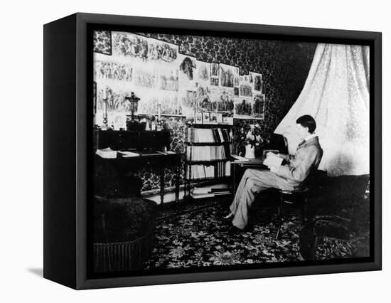 Aubrey Beardsley in the Cosmopolitan Hotel, Menton, France, 1898-null-Framed Stretched Canvas