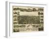 Auburn, California - Panoramic Map-Lantern Press-Framed Art Print